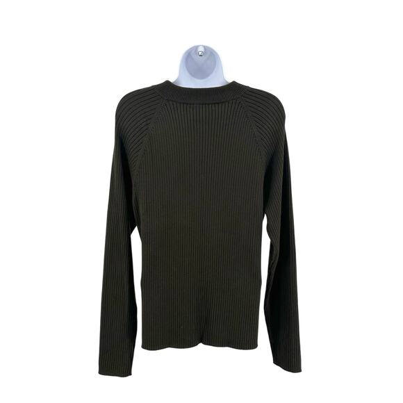 Lauren Ralph Lauren Sweater Women's XL Green Round Neck Knit Stretch Comfort LS - Picture 3 of 7